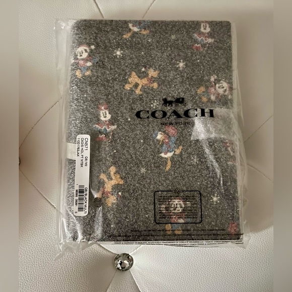 NEW Coach Disney X Coach Holiday Print Coated Canvas Leather Notebook Journal - Picture 6 of 15